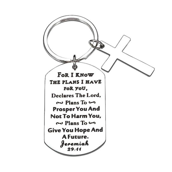 Stainless Steel Keychain Inspirational Gift Encouragement Engraved Pendant Graduation Birthday Keepsake 2" Motivational