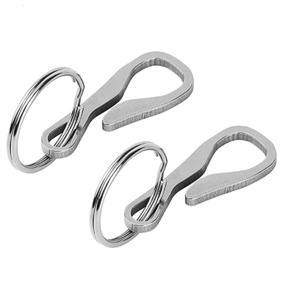 Stainless Steel Keychain Keyring Hook Mountaineering Buckle Climbing Quick Hanging Safety Clasp Clip Outdoor Key Holder