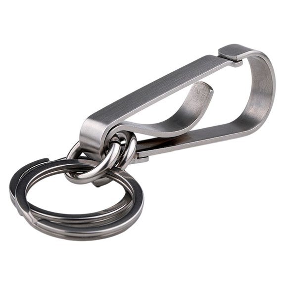 Stainless Steel Keychain Portable Rustproof Double Rings Designs for Travelers and Professionals
