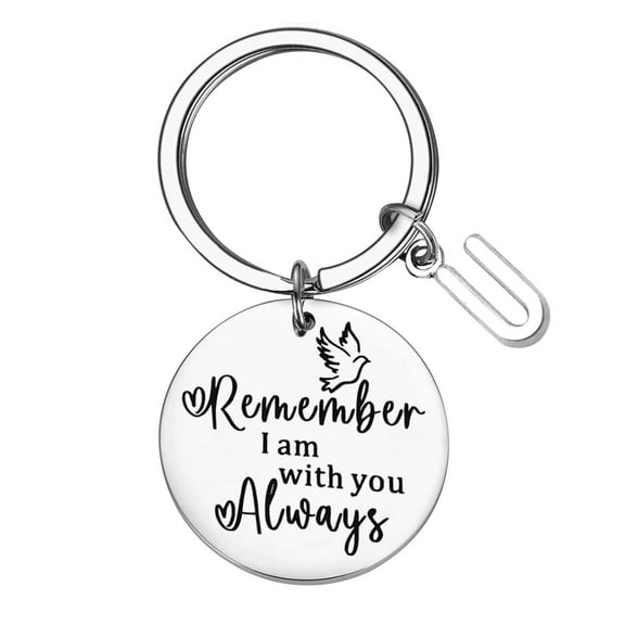 Stainless Steel Keychain Remember I Am With You Always Inspirational Gift