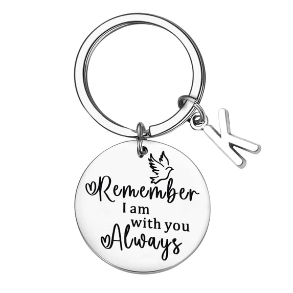 Stainless Steel Keychain Remember I Am With You Always Inspirational Gift