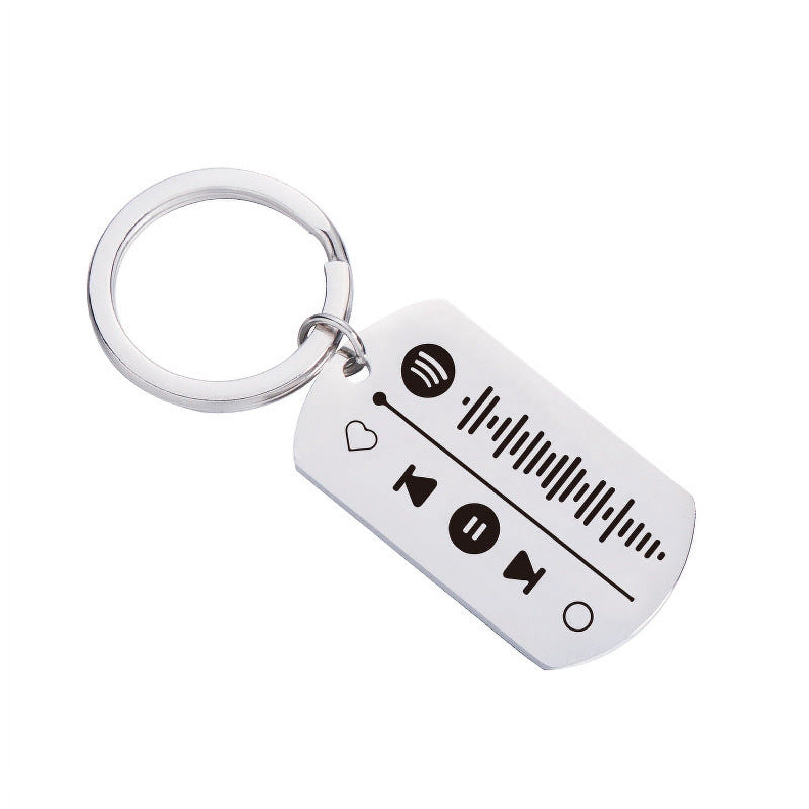Stainless Steel Keychain, Simple Personality Mirror Polished Key Ring, Durable Metal Key Chain Accessory