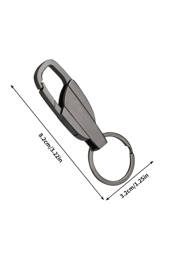 Stainless Steel Keychain with Lock Pendant | Thickened Fast Hanging Ring for Men | 1-Piece Key Chain Gift for Dad, Brother, Grandpa