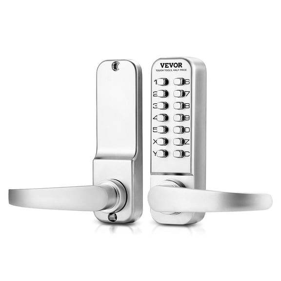 Stainless Steel Keyless Entry Door Lock with Handle,Mechanical Keypad Lock for Outdoor Gate,Fence,Garage,Yard,Home&Office Use