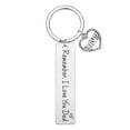 thumbnail image 1 of Stainless Steel Keyrings Father's Day Key Chain Gift Personalized Remember I Love You Dad Keychain Pendant Papa Love Gift, 1 of 5