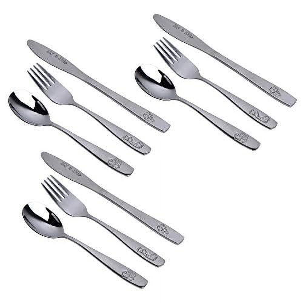 CHILLOUT LIFE 30 Piece Stainless Steel Kids Silverware Set (2 packs: 1