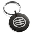 thumbnail image 1 of Tioneer Stainless Steel Kikkawa Samurai Crest Engraved Small Medallion Circle Charm Keychain Keyring, 1 of 1