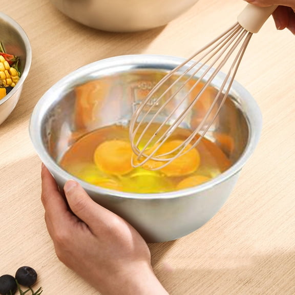 Stainless Steel Kitchen Basin Set for Cooking Utensils Large Capacity Multifunctional Mixing and Washing for Fruit Egg Beating and Food Prep, 5.55×2.17 inch, SilverA