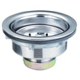 thumbnail image 1 of Stainless Steel Kitchen Basket Strainer-Brass Nut- - D 4-.389 Inch X - H 2-.5 Inch, 1 of 1
