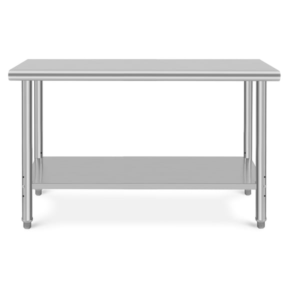 Stainless Steel Kitchen Cart, Kitchen Prep Table with Wheels and Backsplash, Nsf Heavy Duty Table for Commercial Kitchen, Restaurant, Home, Garage and Hotel