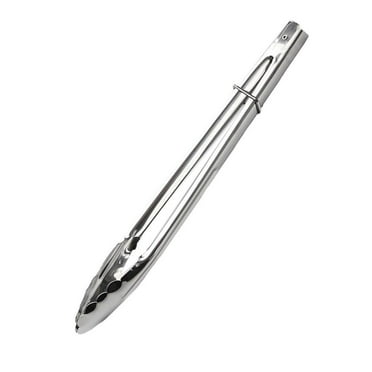 Stainless Steel Kitchen Chef Tool Camping BBQ Grill Tweezer Long Food Tongs 1pcs T1E7