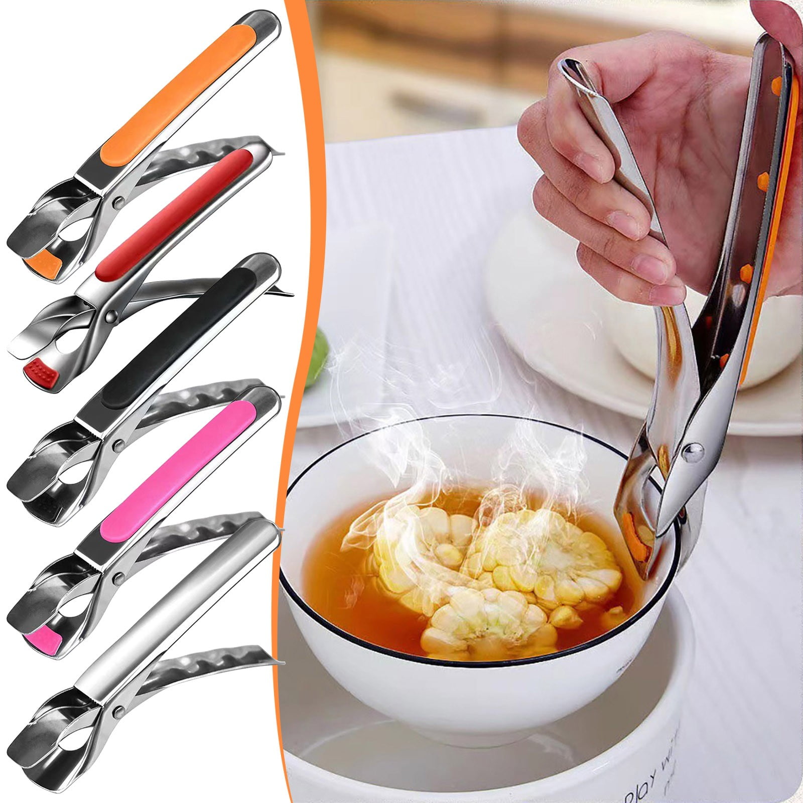 Stainless Steel Kitchen Clip Multifunctional Bowl and Plate Lifter Non ...