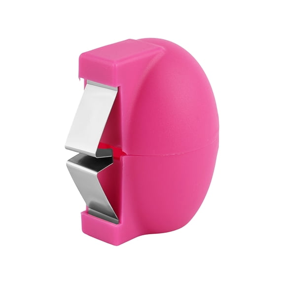 Stainless Steel Kitchen, Egg Cracker, Egg Shell Opener Tool, Pink Plastic, Grip, Compact, Handheld, Safe, for Kitchen Cooking, 1 Pc