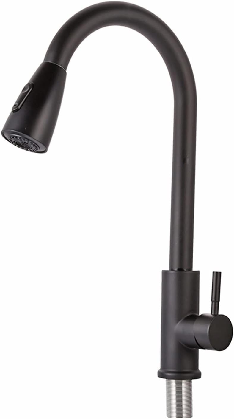 Stainless Steel Kitchen Faucet Single Hole Pull Out Spout Kitchen Sink