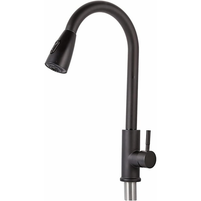 Stainless Steel Kitchen Faucet Single Hole Pull Out Spout Kitchen Sink