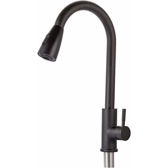 Stainless Steel Kitchen Faucet Single Hole Pull Out Spout Kitchen Sink Mixer Tap Stream Sprayer Head Sink Mixer Tap Mounted Tool