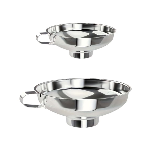 Stainless Steel Kitchen Funnel Wide Mouth Purpose Funnel For Cooking Baking Oil Dressing Syrup Liquid Transfer Household Tool Steamer Kitchen Silicone Wide Funnel with Screen Small Glass Funnel