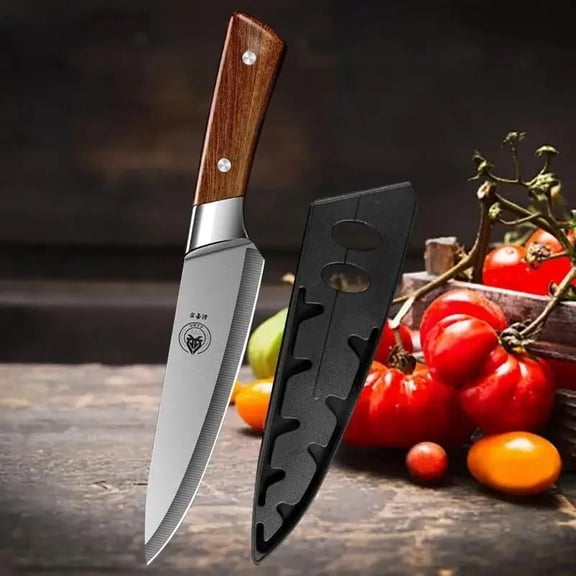 Stainless Steel Kitchen Knives Set - Sharp Paring and Multi-functional Meat Cleaver Knives for Vegetable, Fruit, and Meat Preparation - Ergonomic Handle, Rust-Resistant, Easy to Clean