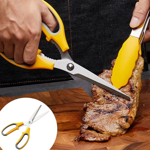 Stainless Steel Kitchen Scissors Multifunction Food Scissors for Meat, Vegetables, Barbecue, and Nutcracking