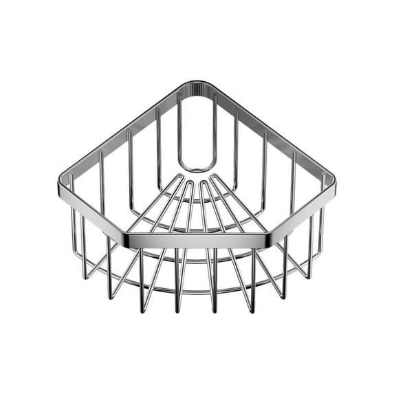 Stainless Steel Kitchen Sink Corner Sponge Holder and Drain Rack, with Adhesive Backing for Easy Access, Multi Functional Storage Basket Organizer for Bathroom Or Kitchen