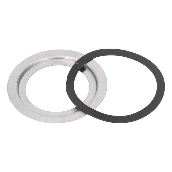 Stainless Steel Kitchen Sink Food Waste Disposer Adapter Kit 5.5 inches / 140 mm Water Drain Flange Adapter with Tight Rubber Washers Fitment for Domestic Home Waste Disposals