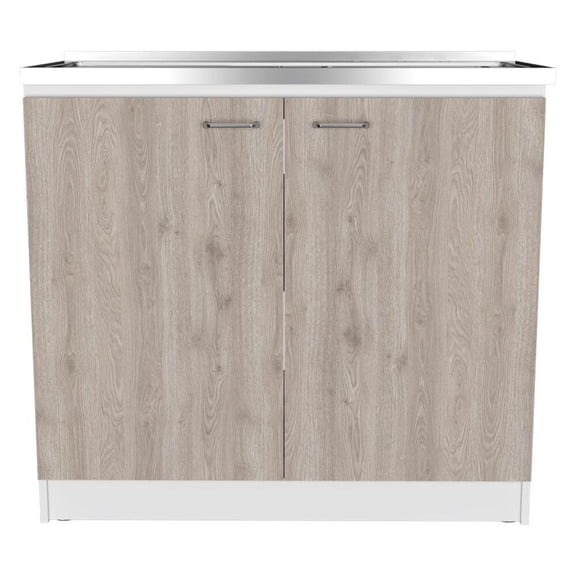 Stainless Steel Kitchen Sink Utility Sink Vernal, Kitchen, Smokey Oak / Light Gray,Undermount Kitchen Sink