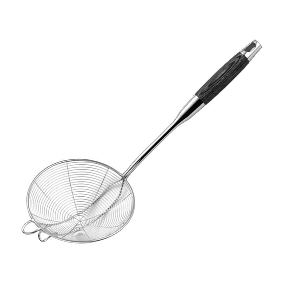 Stainless Steel Kitchen Skimmer Spoon Deepened Strainer Spoon Unique Slotted Skimmers Spoon for Maximizes Capacity