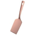 thumbnail image 1 of Stainless Steel Kitchen Spatula, 10 Inch Solid Turner for Flipping, Titanium Plated Barbecue Spatula, Metal Cooking Turner for Griddle, Nonstick Cookware Safe Spatula, Square Slotted Turner, 1 of 4