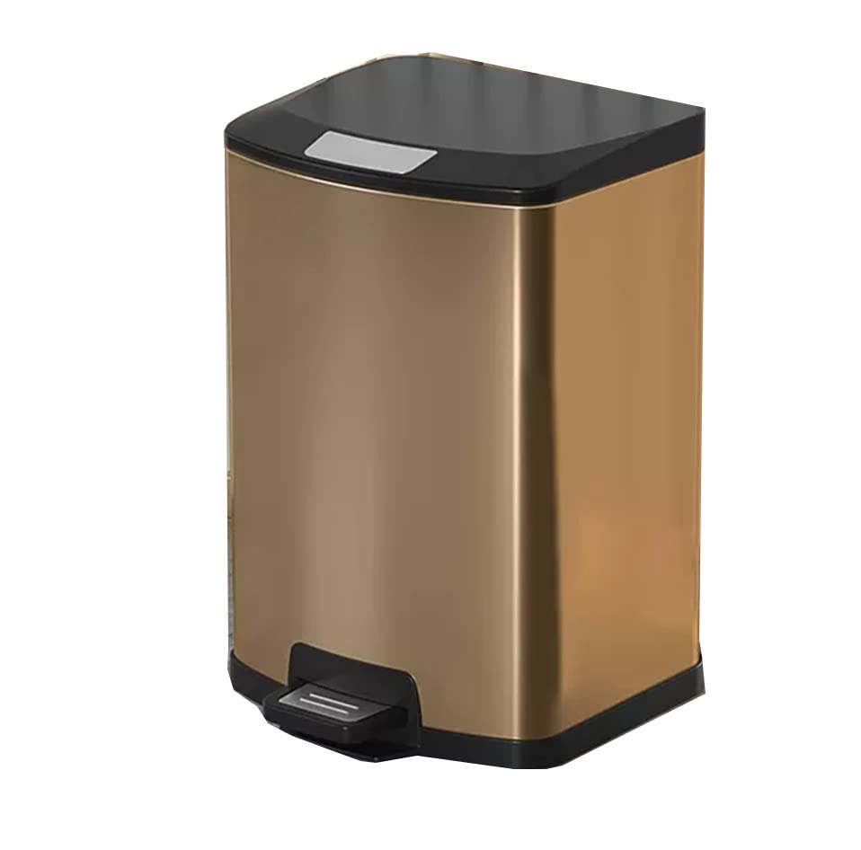 Stainless Steel Kitchen Step Trash Cans, Large Capacity Foot Pedal