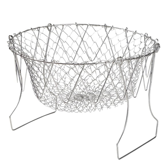 Stainless Steel Kitchen Strainer Tool for Steam Rinse and Frying Food Preparation