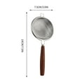 thumbnail image 1 of Stainless Steel Kitchen Strainer with Wooden Handle | Fine Mesh Oil Filter for Frying | Durable Cooking Utensil for Draining Excess Oil | Includes 1 Strainer, 1 of 5