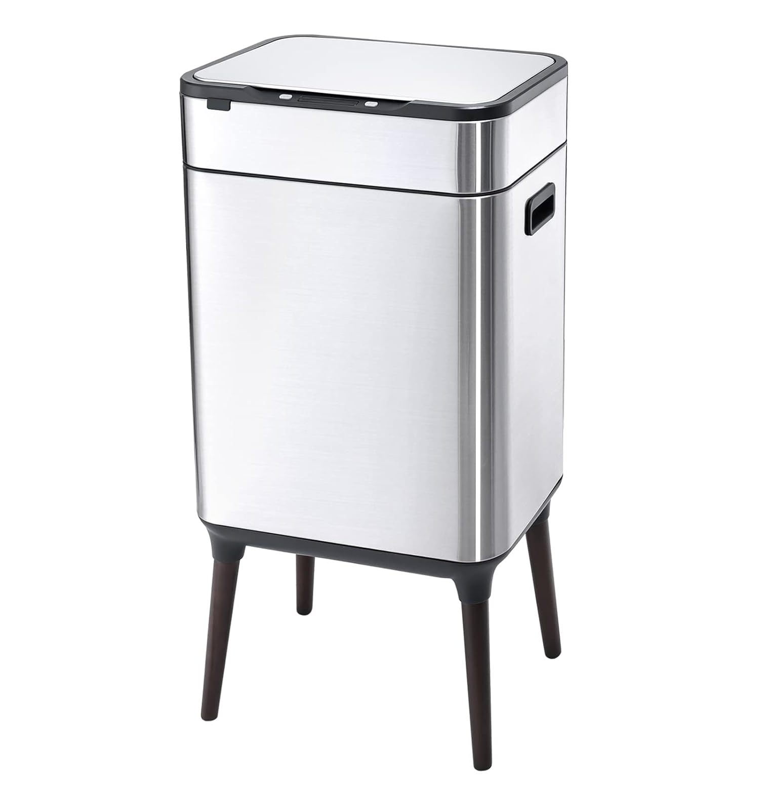 Stainless Steel Kitchen Trash Can KYTVOLON 12 Gallon Brushed Stainless Steel Sensor Trash