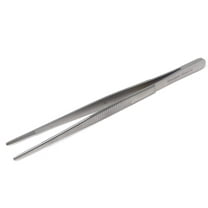Stainless Steel Kitchen Tweezers Straight Serrated Tips 12" Large Food Tongs for Commercial & Home Kitchen Use