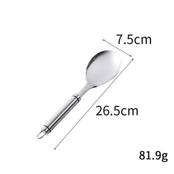 Stainless Steel Kitchen Utensil Set | Cooking Tools with Non-Scratch Spatula, Turner & Skimmer | Long Handle Cookware Accessories for Non-Stick Pans