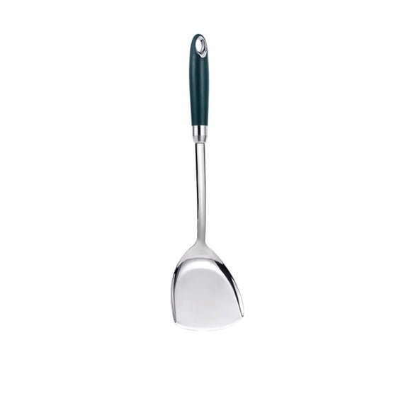 Stainless Steel Kitchen Utensils Set - Cooking Spoon, Slotted Turner, Frying Spatula, Solid Spoon - Ergonomic Non-Slip Grip, Dishwasher Safe - 4 Piece Kitchen Gadgets Set for Home Cooking