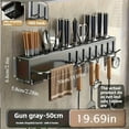 thumbnail image 1 of Stainless Steel Kitchen Wall Organizer – Multi-Function Utensil Rack with Holders & Hooks for Spatulas, Knives & Flatware Space-Saving Countertop Storage, 1 of 8