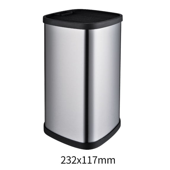 Stainless Steel Knife Block Set with Drainage Holes – 2-Pack Modern Countertop Organization with Ventilated Top, Non-Slip Base, and Versatile Slot Design
