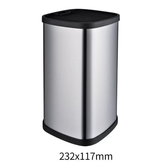 Stainless Steel Knife Block Set with Drainage Holes – 2-Pack Modern Countertop Organization with Ventilated Top, Non-Slip Base, and Versatile Slot Design