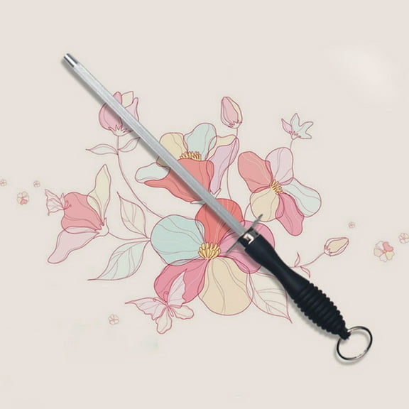 Knife Sharpener Steel Rod, Stainless Steel, Professional Honing Tool, Kitchen Knife Maintenance, Butcher's Sharpening Stick, Durable Metal Construction, Topliu