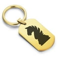 thumbnail image 1 of Stainless Steel Knight Chess Piece Dog Tag Keychain Circle Ring, 1 of 2