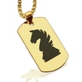 thumbnail image 1 of Stainless Steel Knight Chess Piece Dog Tag Pendant Necklace, 1 of 3