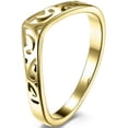 thumbnail image 1 of Stainless Steel Knot Pattern Chevron Style Wedding Promise Statement Anniversary Valentines Ring, 1 of 5