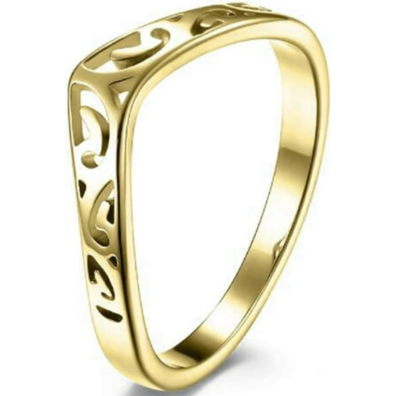 Stainless Steel Knot Pattern Chevron Style Wedding Promise Statement Anniversary Valentines Ring