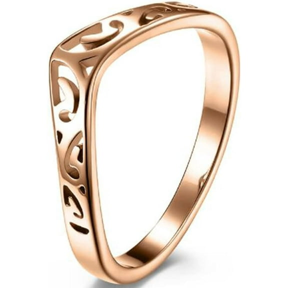 Stainless Steel Knot Pattern Chevron Style Wedding Promise Statement Anniversary Valentines Ring