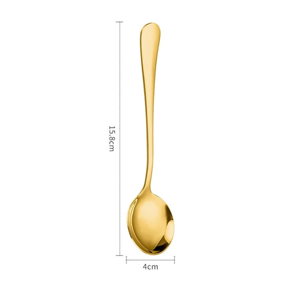 Stainless Steel Korea Soup Spoons Home Kitchen Ladle Capacity Gold Silver Mirror Polished Flatware For Coffee Tableware