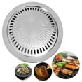 thumbnail image 1 of Stainless Steel Korean BBQ Grill Set | Non-Stick Round Pan | 12.6 Inch | Easy Clean | Portable | No Burnt | Black | Durable Casting Cooking | Affordable Outdoor Barbecue, 1 of 9