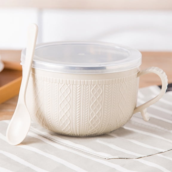 Stainless Steel Korean Noodle Bowl with Lid, Thermal Insulated Lunch Box Bento Box, 5.7x3.7 Inch, Large Capacity, Portable Food Container for Soup and Meals