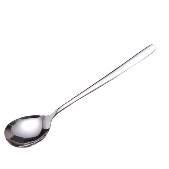 Stainless Steel Korean Soup Spoon Long Handle Dining Tableware for Home Kitchen Restaurant Use