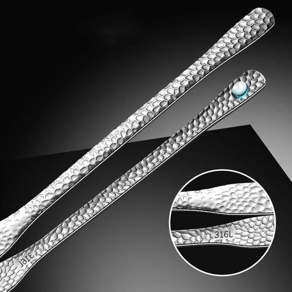 Stainless Steel Korean Style Bbq Tongs, Extra Long Non Hammered Finish, For Buffet Home Kitchen Grilling Multicolor 27.8*5Cm
