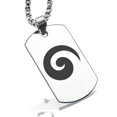 thumbnail image 1 of Stainless Steel Koru (Spiral) Maori Symbol Dog Tag Pendant Necklace, 1 of 3